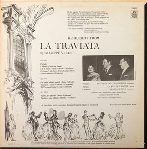 Giuseppe Verdi, Victoria De Los Angeles, Carlo Del Monte, Mario Sereni With The Orchestra Del Teatro Dell'Opera Di Roma And Coro Del Teatro Dell'Opera Di Roma Conducted By Tullio Serafin - La Traviata (Highlights) - 1970