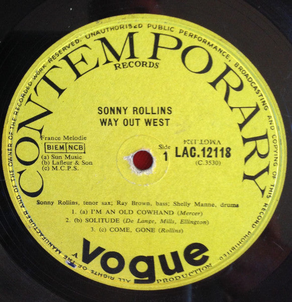 Sonny Rollins - Way Out West - 1958