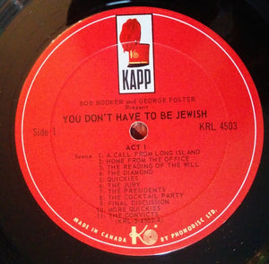 Bob Booker And George Foster - Present: You Don't Have To Be Jewish - 1965