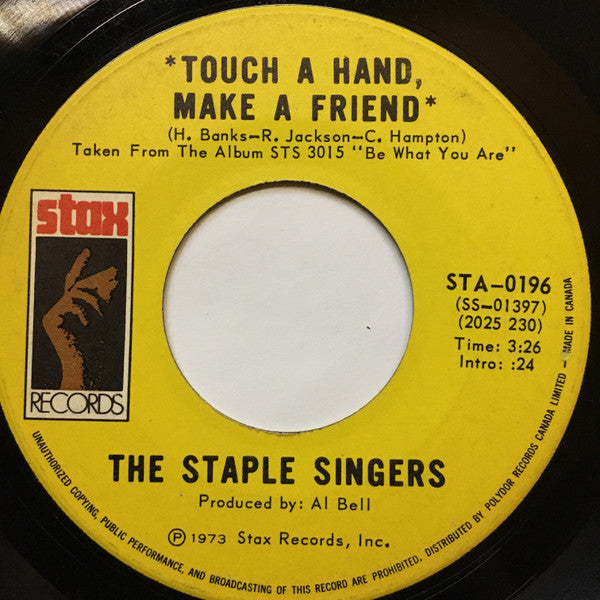The Staple Singers - Touch A Hand, Make A Friend / Tellin' Lies