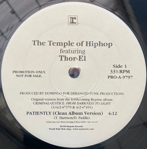 Temple Of Hiphop, The Featuring Thor-El - Patiently - 1999