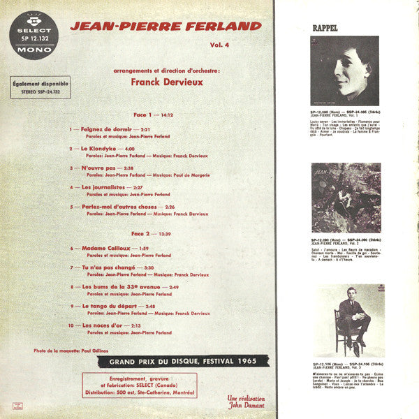 Jean-Pierre Ferland - Vol. 4 - 1965