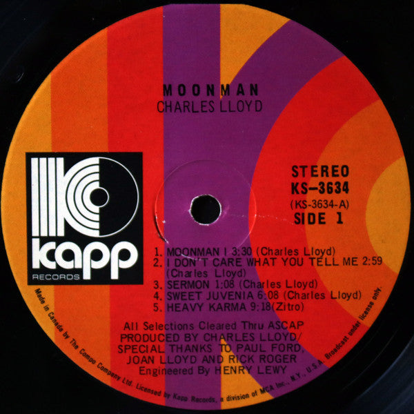 Charles Lloyd - Moon Man Vinyl Record