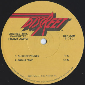 Frank Zappa - Orchestral Favorites - 1979