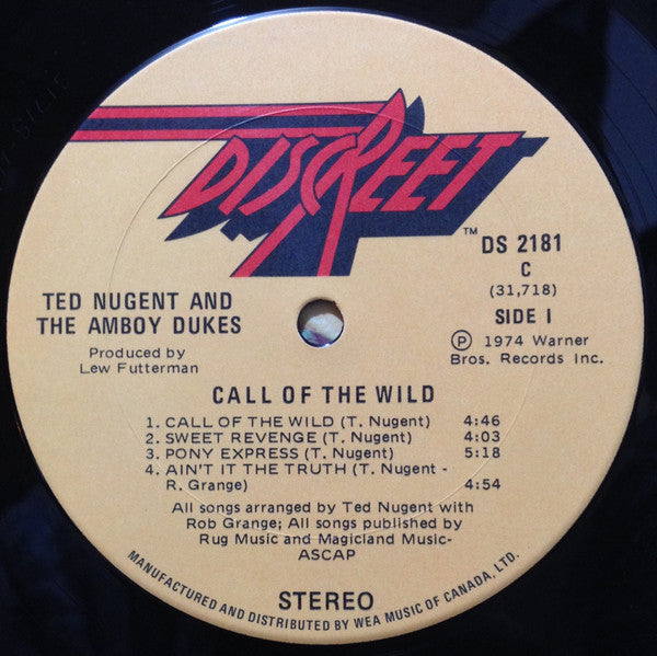Ted Nugent & Amboy Dukes, The - Call Of The Wild - 1974
