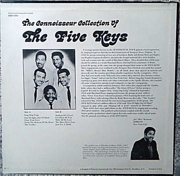 Five Keys, The - The Connoisseur Collection Of The Five Keys - 1972