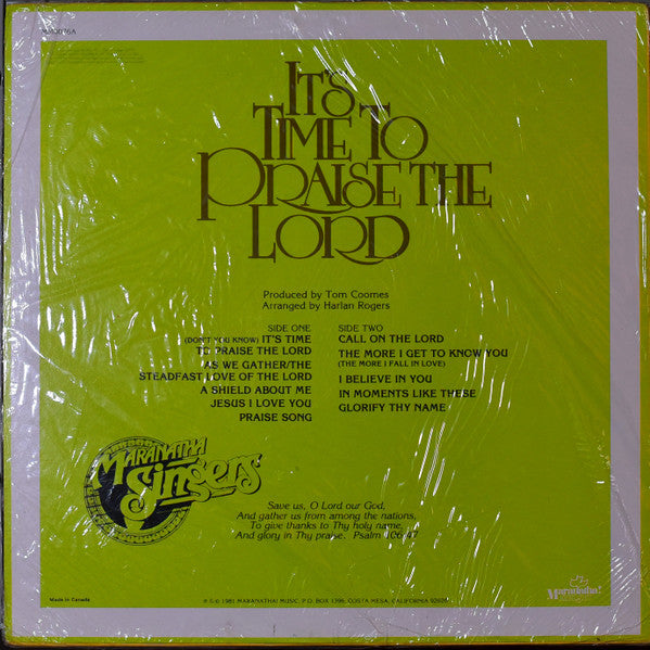 Maranatha Singers, The - Praise Five: It's Time To Praise The Lord - 1981