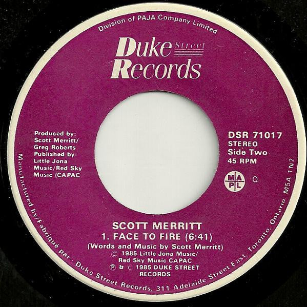 Scott Merritt - Transistor / Face To Fire - 1985