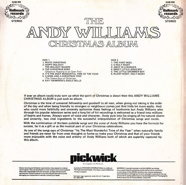 Andy Williams - The Andy Williams Christmas Album