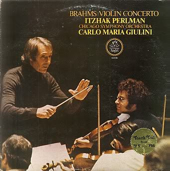 Johannes Brahms, Itzhak Perlman, Chicago Symphony Orchestra, Carlo Maria Giulini - Violin Concerto - 1977