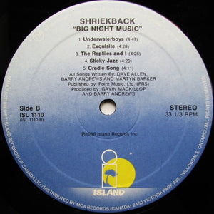 Shriekback - Big Night Music - 1986
