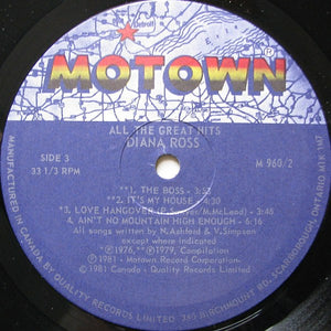 Diana Ross - All The Great Hits - 1981