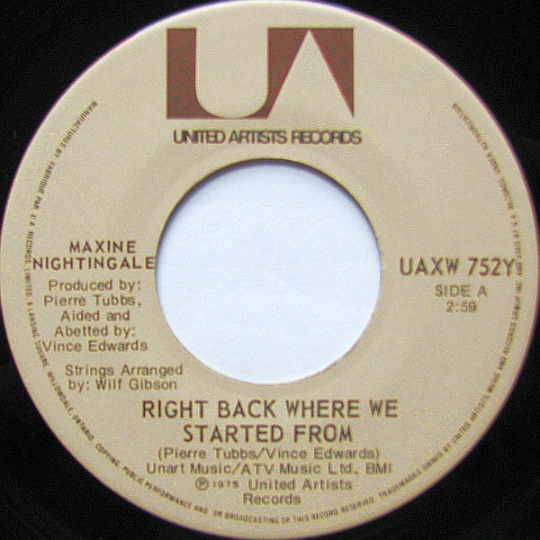 Maxine Nightingale - Right Back Where We Started From - 1975