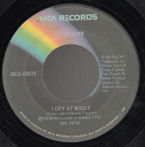 Elton John - Part-Time Love / I Cry At Night - 1978