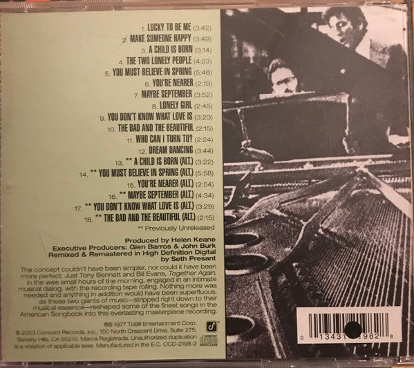 Tony Bennett & Bill Evans - Together Again (CD) - 2003
