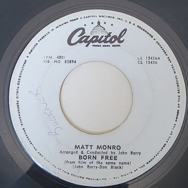 Matt Monro - Born Free - 1966