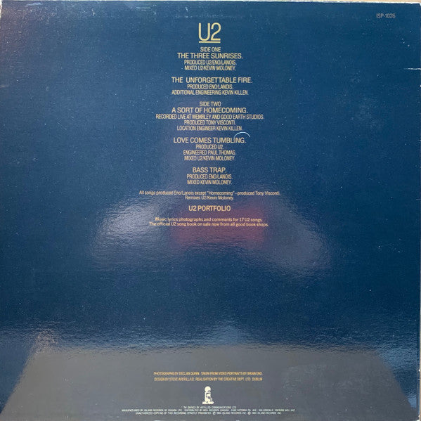 U2 - The Unforgettable Fire - 1985