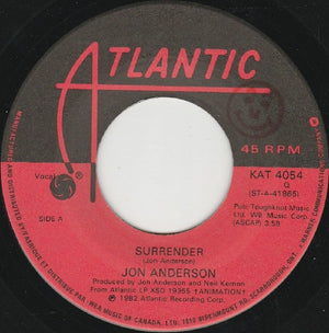 Jon Anderson - Surrender / Spider - 1982