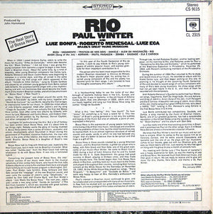 Paul Winter (2) / Luiz Bonfá / Roberto Menescal / Luiz Eça - Rio -