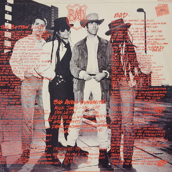 Big Audio Dynamite - The Bottom Line - 1985