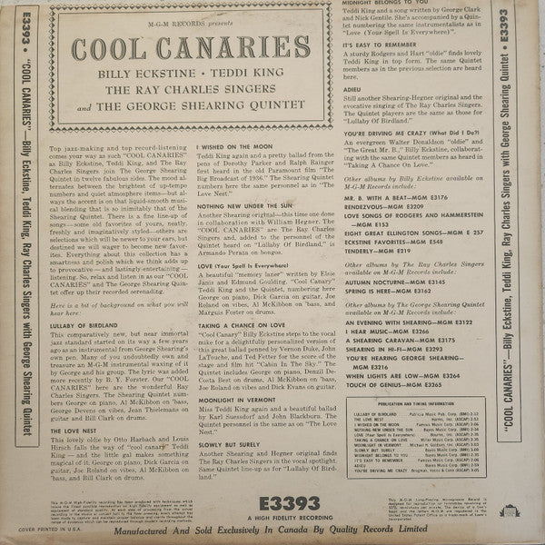 George Shearing Quintet, The - Cool Canaries - 1956