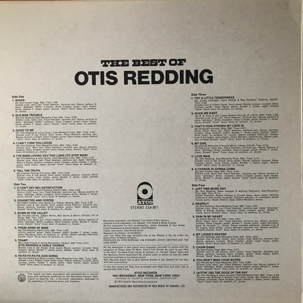 Otis Redding - The Best Of Otis Redding -