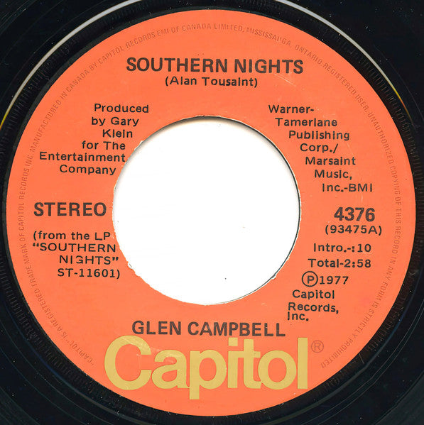 Glen Campbell - Southern Nights - 1977