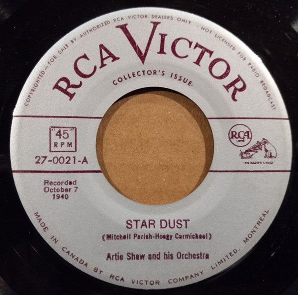 Artie Shaw And His Orchestra - Star Dust - 1951