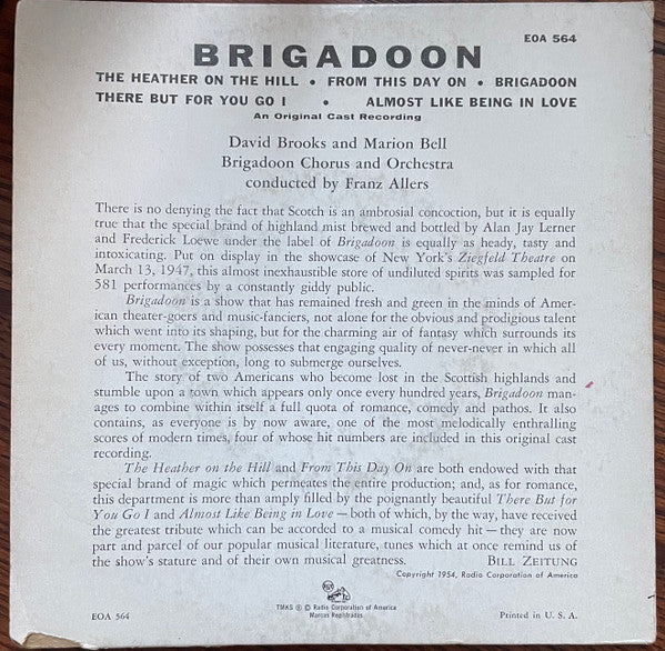Various - Brigadoon - An Original Cast Recording - 1954