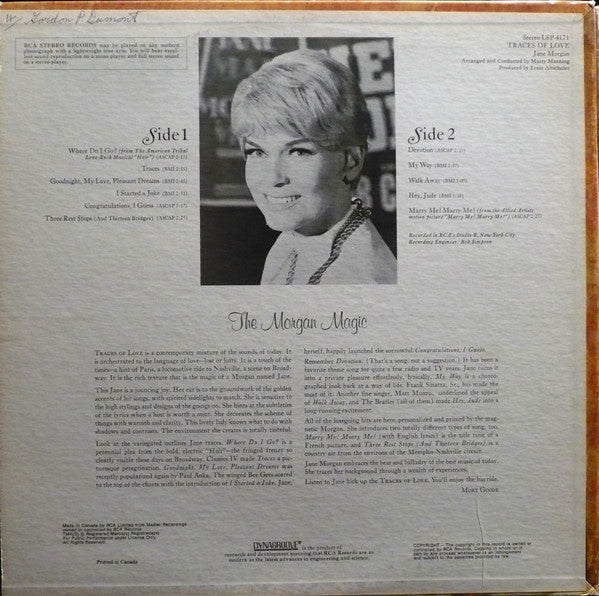 Jane Morgan - Traces Of Love - 1969