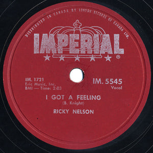 Ricky Nelson (2) - Lonesome Town / I Got A Feeling