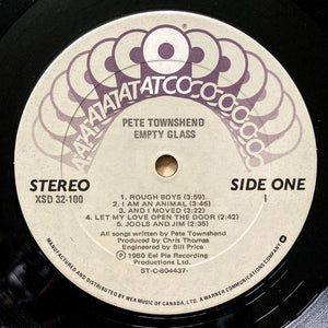 Pete Townshend - Empty Glass Vinyl Record