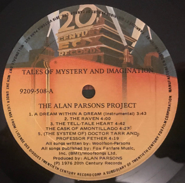 Alan Parsons Project, The - Tales Of Mystery And Imagination - 1978