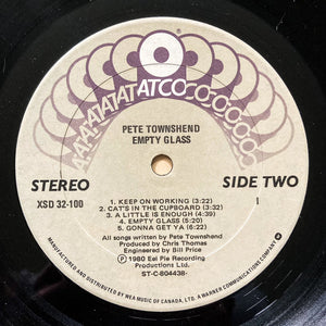 Pete Townshend - Empty Glass Vinyl Record