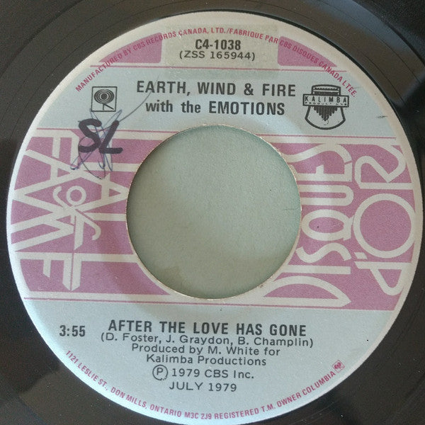 Earth, Wind & Fire With Emotions, The - Boogie Wonderland / After The Love Has Gone - 1981