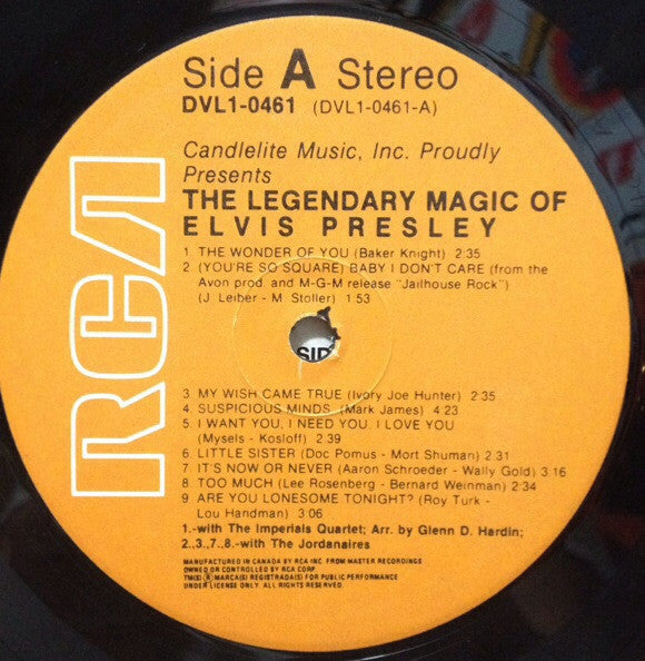 Elvis Presley - The Legendary Magic Of Elvis Presley Vinyl Record