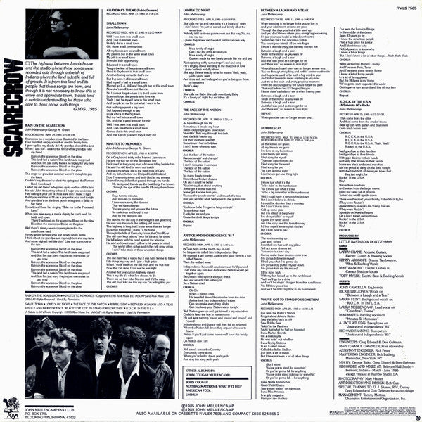John Cougar Mellencamp - Scarecrow - 1985