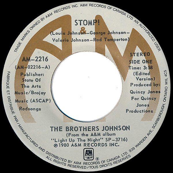Brothers Johnson - Stomp! / Let's Swing