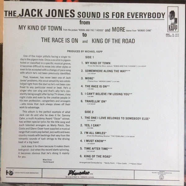 Jack Jones - My Kind Of Town