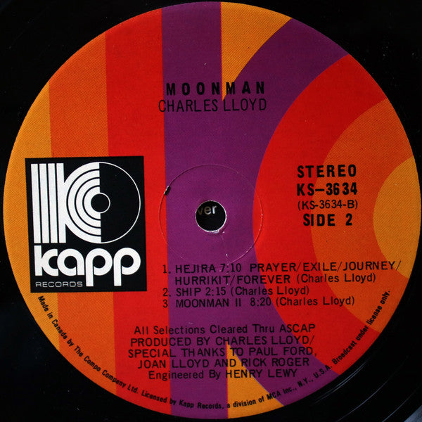 Charles Lloyd - Moon Man Vinyl Record