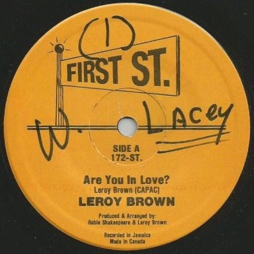 Leroy Brown (2), Robbie Shakespeare - Are You In Love? -