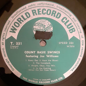 Count Basie,Joe Williams - , Count Basie Swings Featuring Joe Williams Vinyl Record