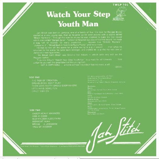 Jah Stitch - Watch Your Step Youthman - 1977