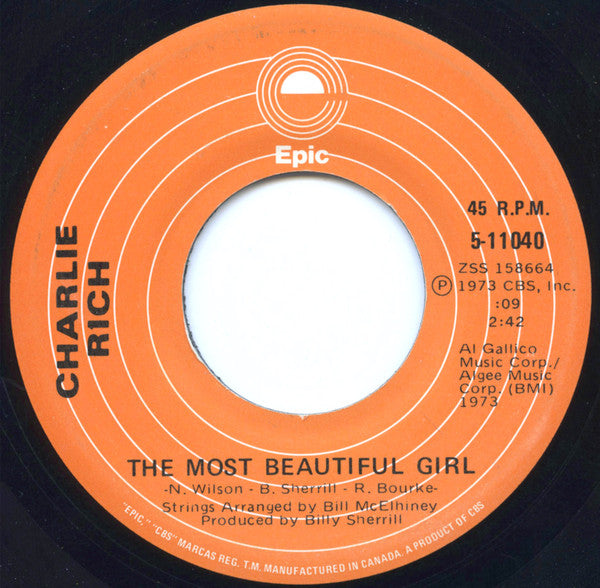 Charlie Rich - The Most Beautiful Girl - 1973
