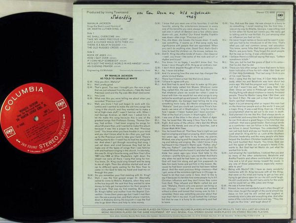Mahalia Jackson - Mahalia Jackson Sings The Best-Loved Hymns Of Dr. Martin Luther King, Jr. - 1968