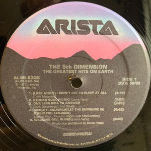 Fifth Dimension, The - Greatest Hits On Earth - 1985