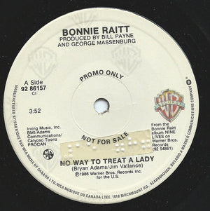 Bonnie Raitt - No Way To Treat A Lady - 1986