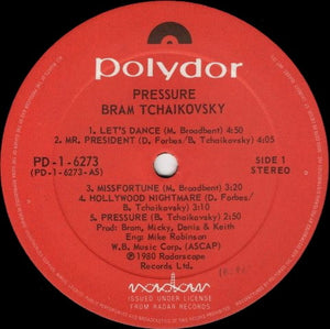 Bram Tchaikovsky - Pressure - 1980
