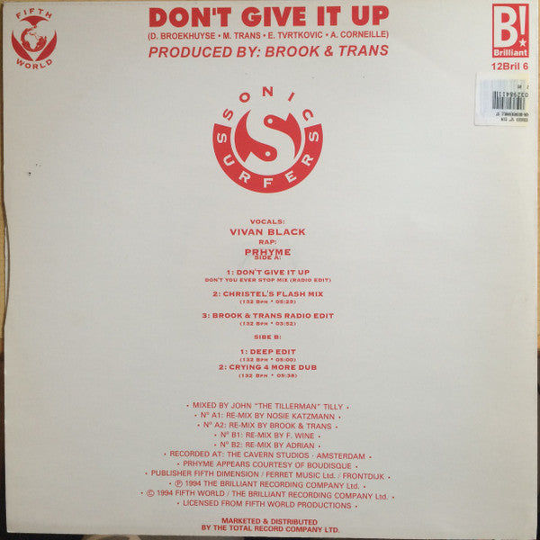 Sonic Surfers - Don't Give It Up - 1994