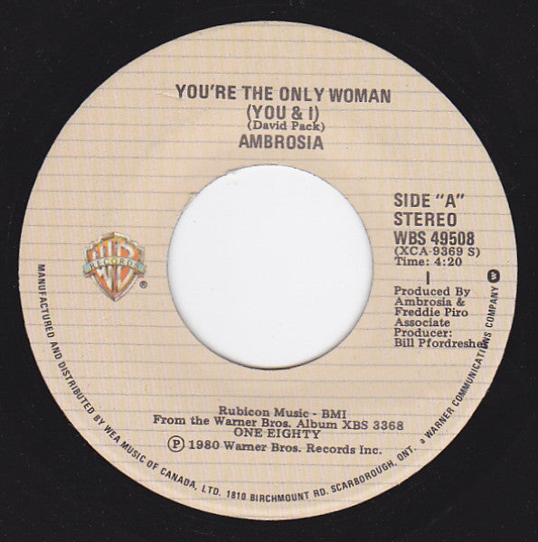 Ambrosia (2) - You're The Only Woman (You & I)